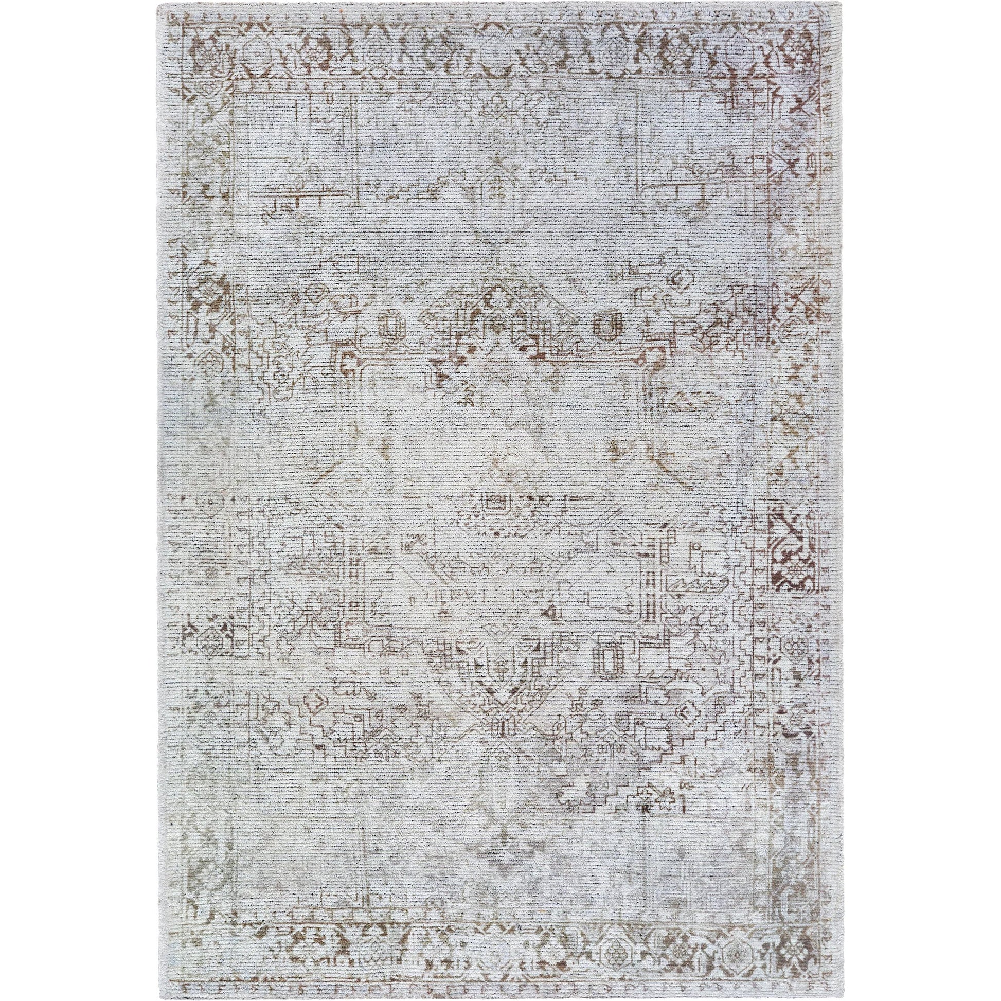 Unique UNQ-2321 Rug by Livabliss in ivory, taupe, charcoal, silver. Made from polyester in a unique style.