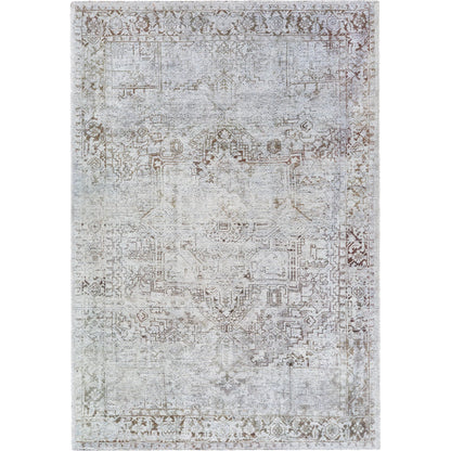 Unique UNQ-2321 Rug by Livabliss in ivory, taupe, charcoal, silver. Made from polyester in a unique style.