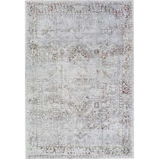 Unique UNQ-2321 Rug by Livabliss in ivory, taupe, charcoal, silver. Made from polyester in a unique style.