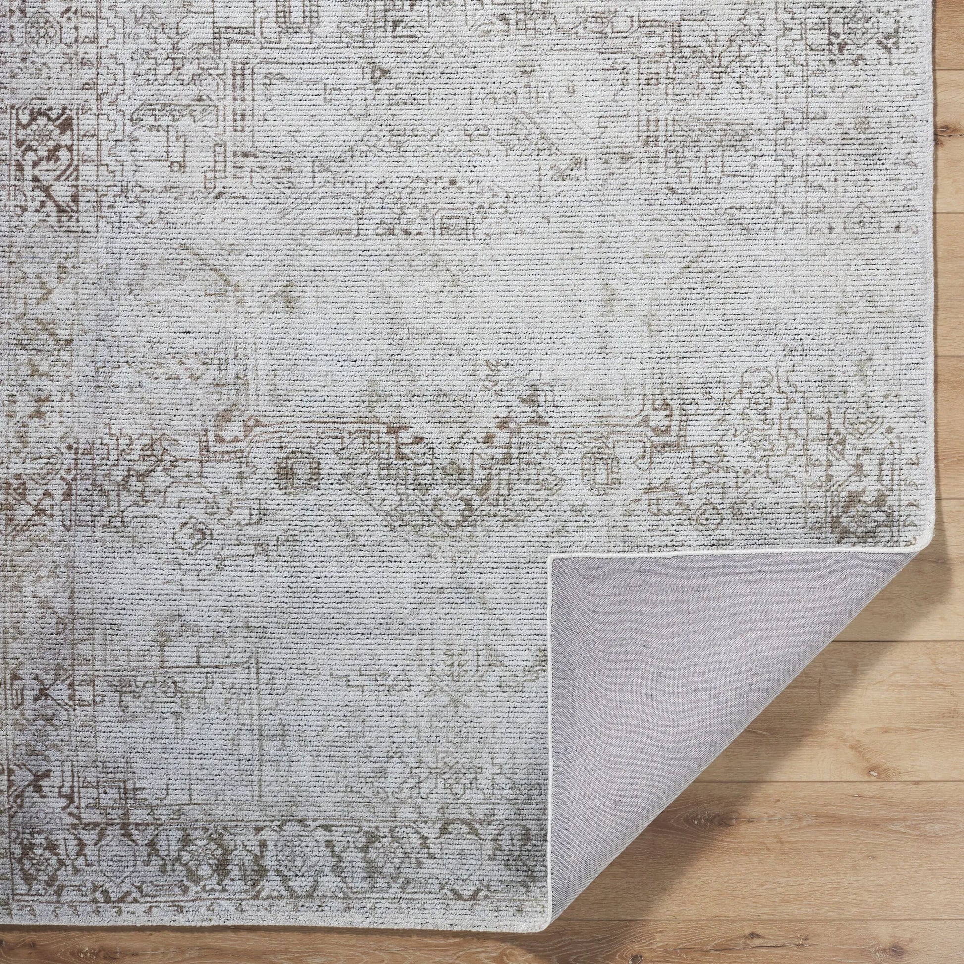 Unique UNQ-2321 Rug by Livabliss in ivory, taupe, charcoal, silver. Made from polyester in a unique style.