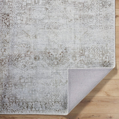 Unique UNQ-2321 Rug by Livabliss in ivory, taupe, charcoal, silver. Made from polyester in a unique style.