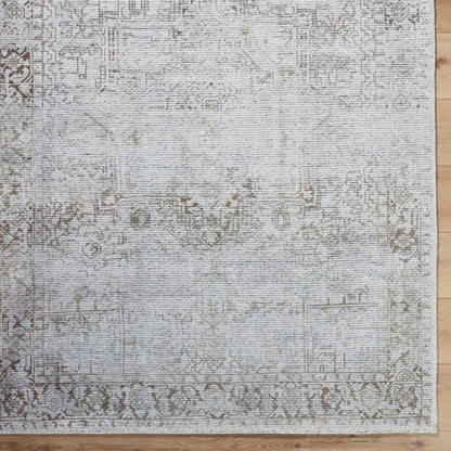 Unique UNQ-2321 Rug by Livabliss in ivory, taupe, charcoal, silver. Made from polyester in a unique style.