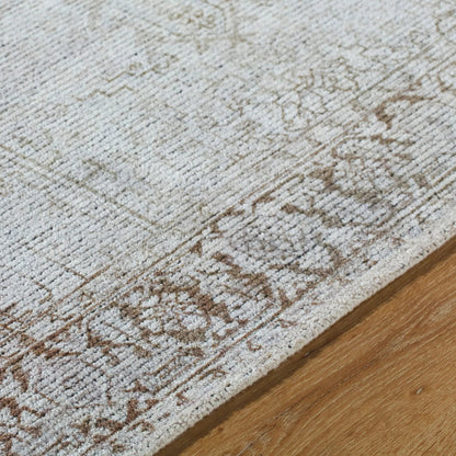 Unique UNQ-2321 Rug by Livabliss in ivory, taupe, charcoal, silver. Made from polyester in a unique style.