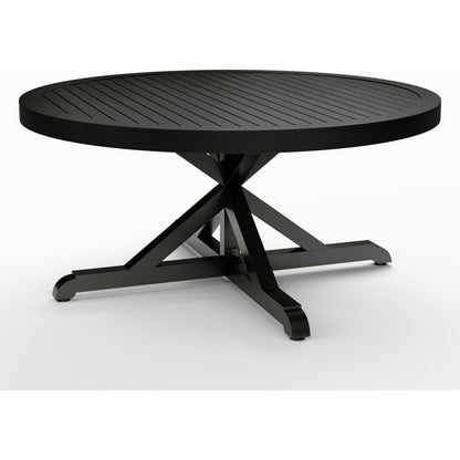Monterey Outdoor 60" Dining Table by Sunset West in copper. Made from aluminum in a modern style.