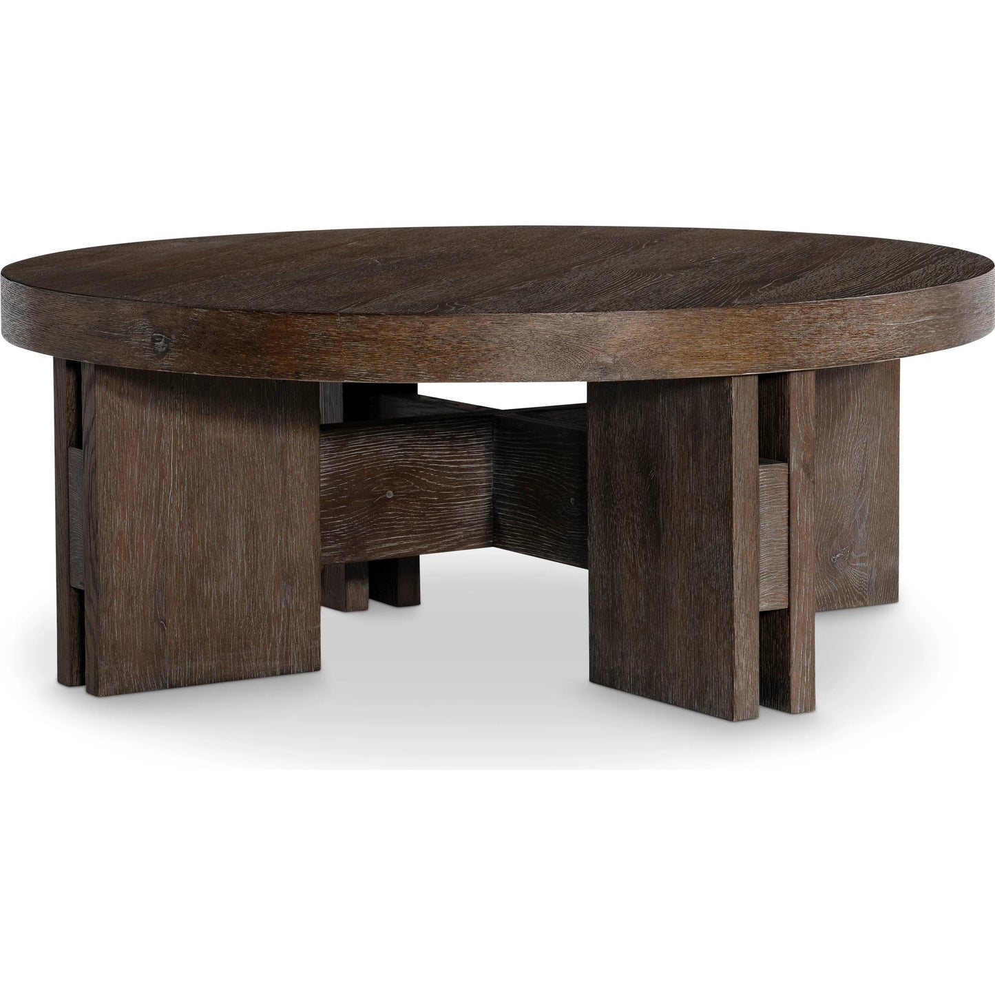 004 SI-2513517 | Additional Silo | Outline Round Cocktail Table by Bernhardt in cassel. Made from wood in a transitional style.