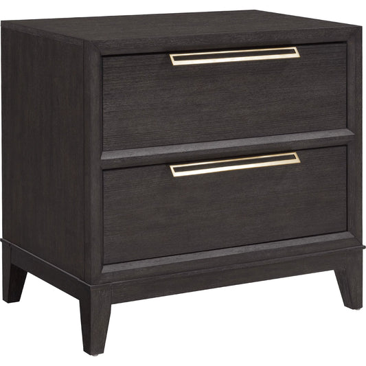 001 SI-2238779 | Primary Silo | Quincy 2-Drawer Nightstand with USB Port by Pulaski Furniture in molasses. Made from ash wood veneers in a unique style.