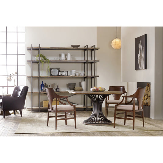 Cinch Dining Table by Hooker Furniture in scandinavian. Made from acacia veneers, metal in a cottage & farmhouse style.