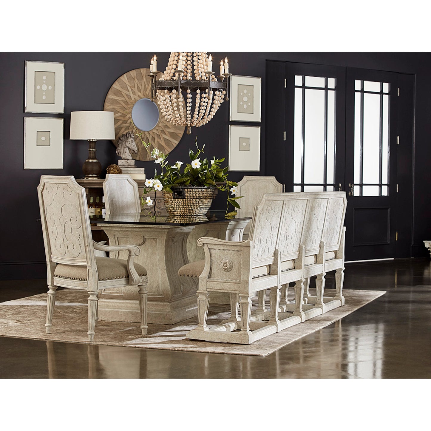 013 SI-2064893 | Lifestyle | Arch Salvage Mills Side Chair (Set of 2) by A.R.T. Furniture. Made from parrawood solids, cathedral elm veneers, foam, fabric, metal in a traditional style.
