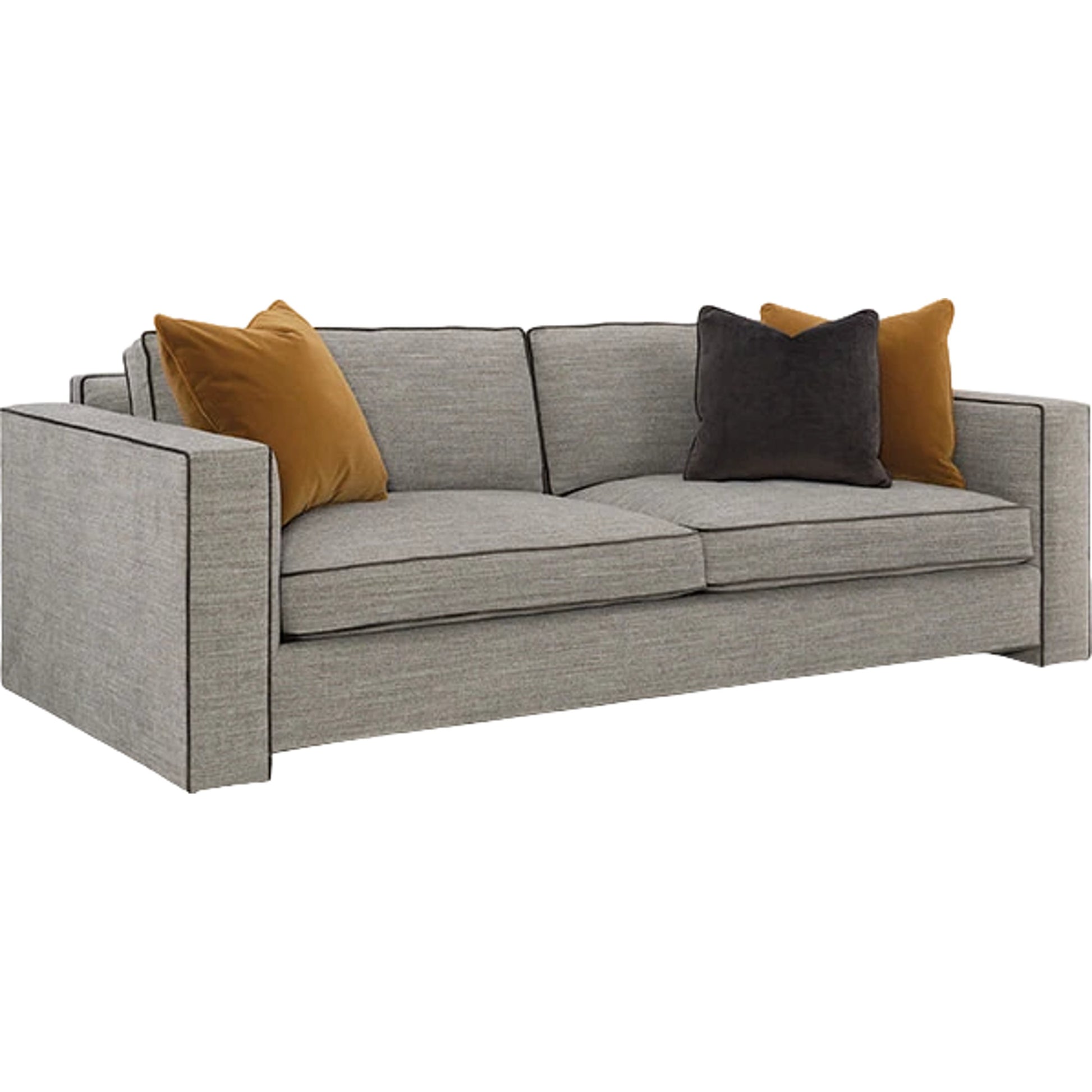 Welt Played 92" Sofa by Caracole in gray. Made from birch in a modern style.