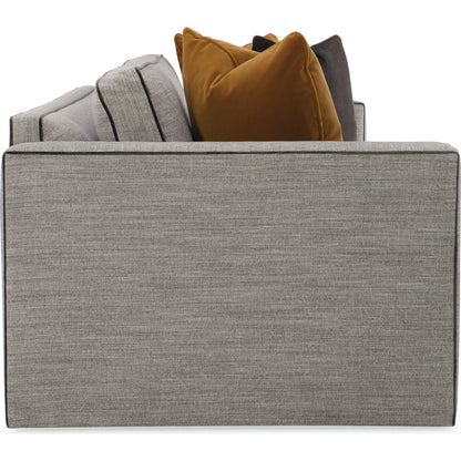 Welt Played 92" Sofa by Caracole in gray. Made from birch in a modern style.