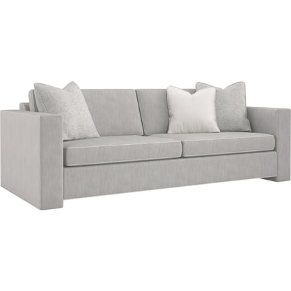 Welt Played 92" Sofa by Caracole in gray. Made from birch in a modern style.