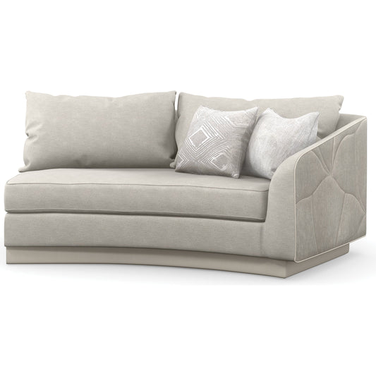 Fanciful RAF Loveseat by Caracole in gray. Made from birch in a modern style.
