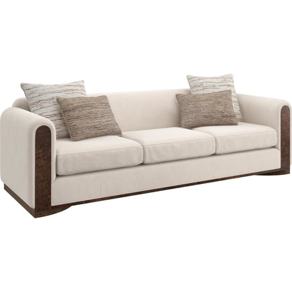 Dimitri Sofa by Caracole in galway burl. Made from birch in a modern style.