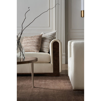 Dimitri Sofa by Caracole in galway burl. Made from birch in a modern style.