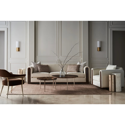 Dimitri Sofa by Caracole in galway burl. Made from birch in a modern style.