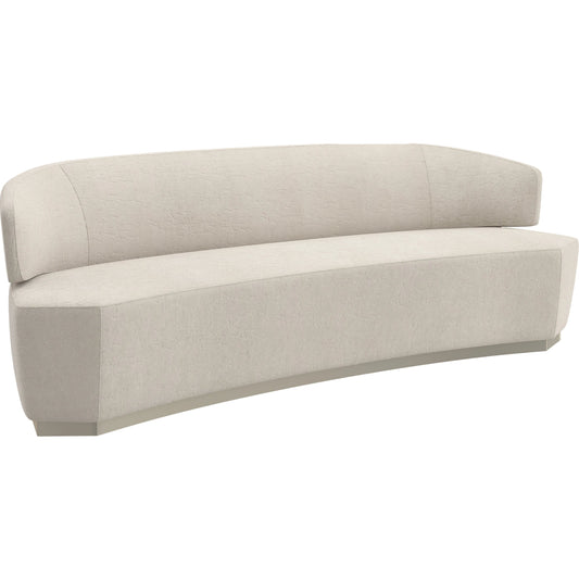 Olympia Sofa by Caracole in ivory and sparkling argent. Made from birch in a modern style.