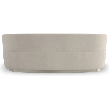 Olympia Sofa by Caracole in ivory and sparkling argent. Made from birch in a modern style.