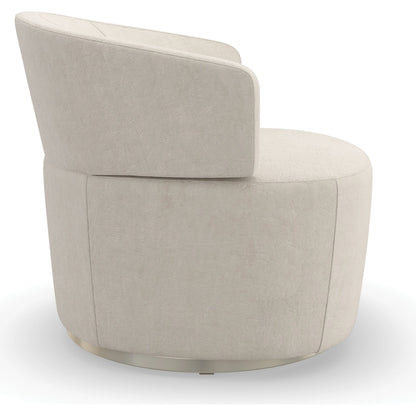 Olympia Chair by Caracole in ivory and sparkling argent. Made from birch in a modern style.