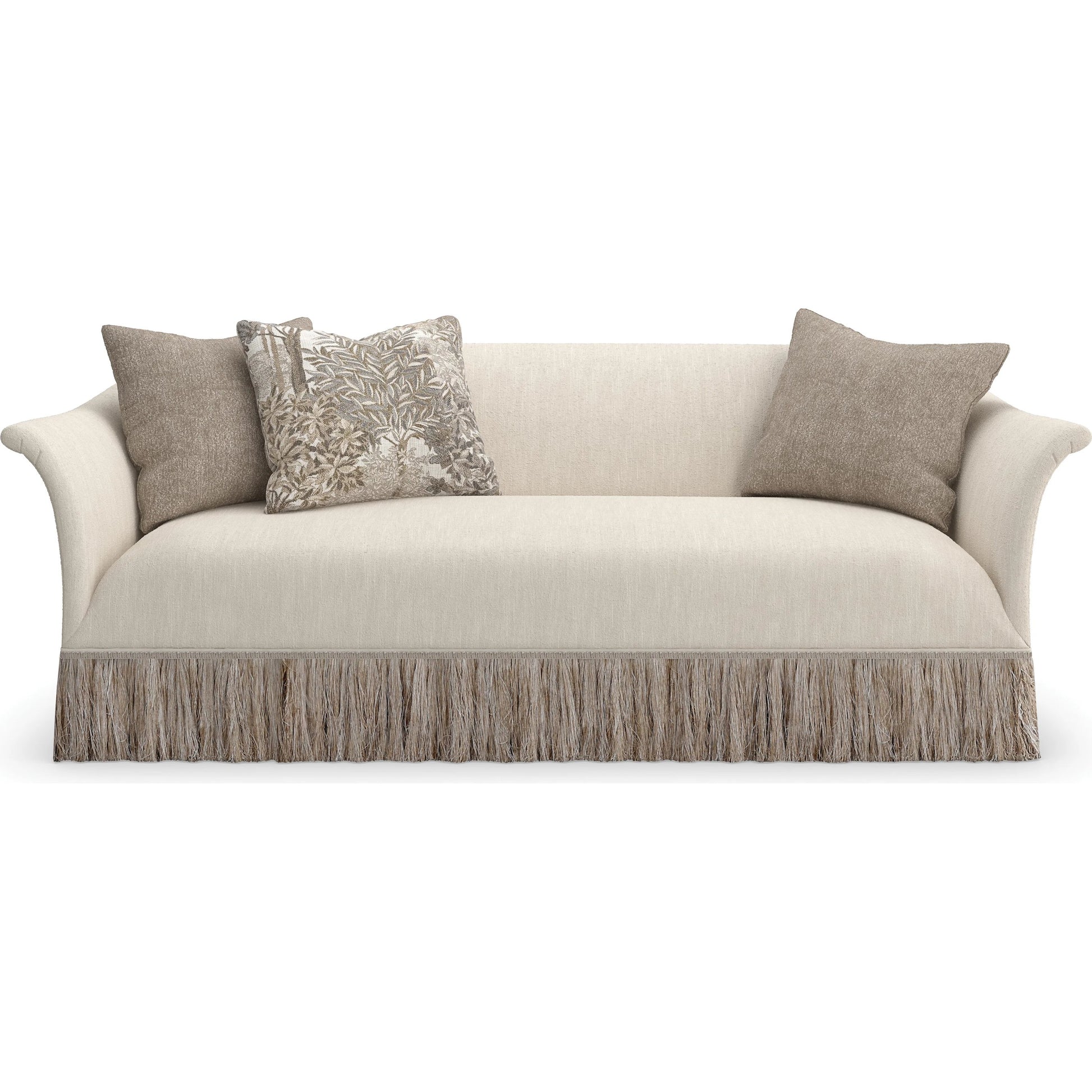 Savoy Sofa by Caracole in chestnut. Made from asian hardwood in a unique style.