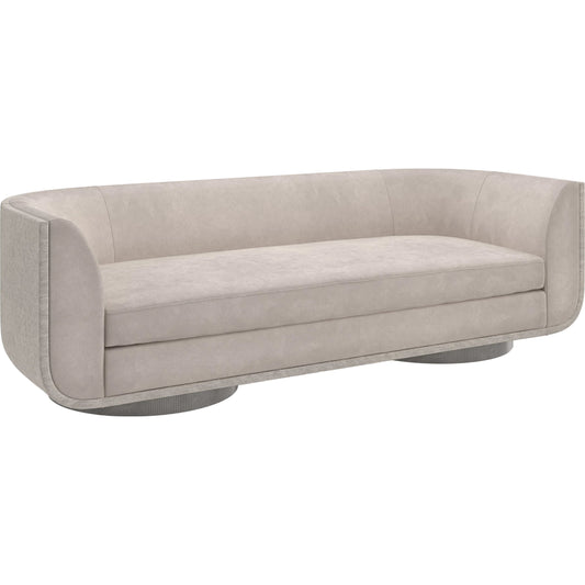 Clipper Sofa by Caracole in charcoal leaf. Made from asian hardwood in a unique style.