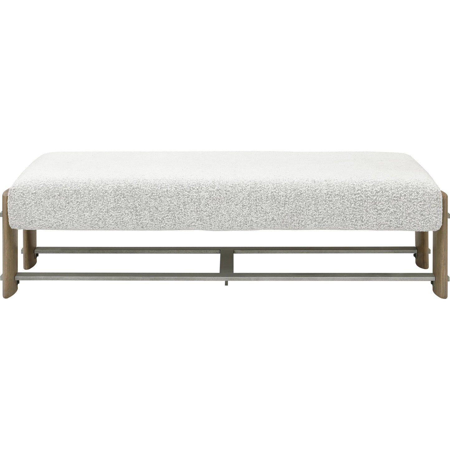 002 SI-2238748 | Additional Silo | Modern Upholstered Ottoman Bench by Pulaski Furniture in light natural wood, gray metal. Made from oak veneers in a modern style.