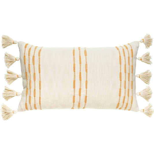 Uppsala Pillow - 31657 by Surya in ivory, pearl, beige, light wood. Made from front: 100% cotton, back: 100% cotton in a cottage & farmhouse style.