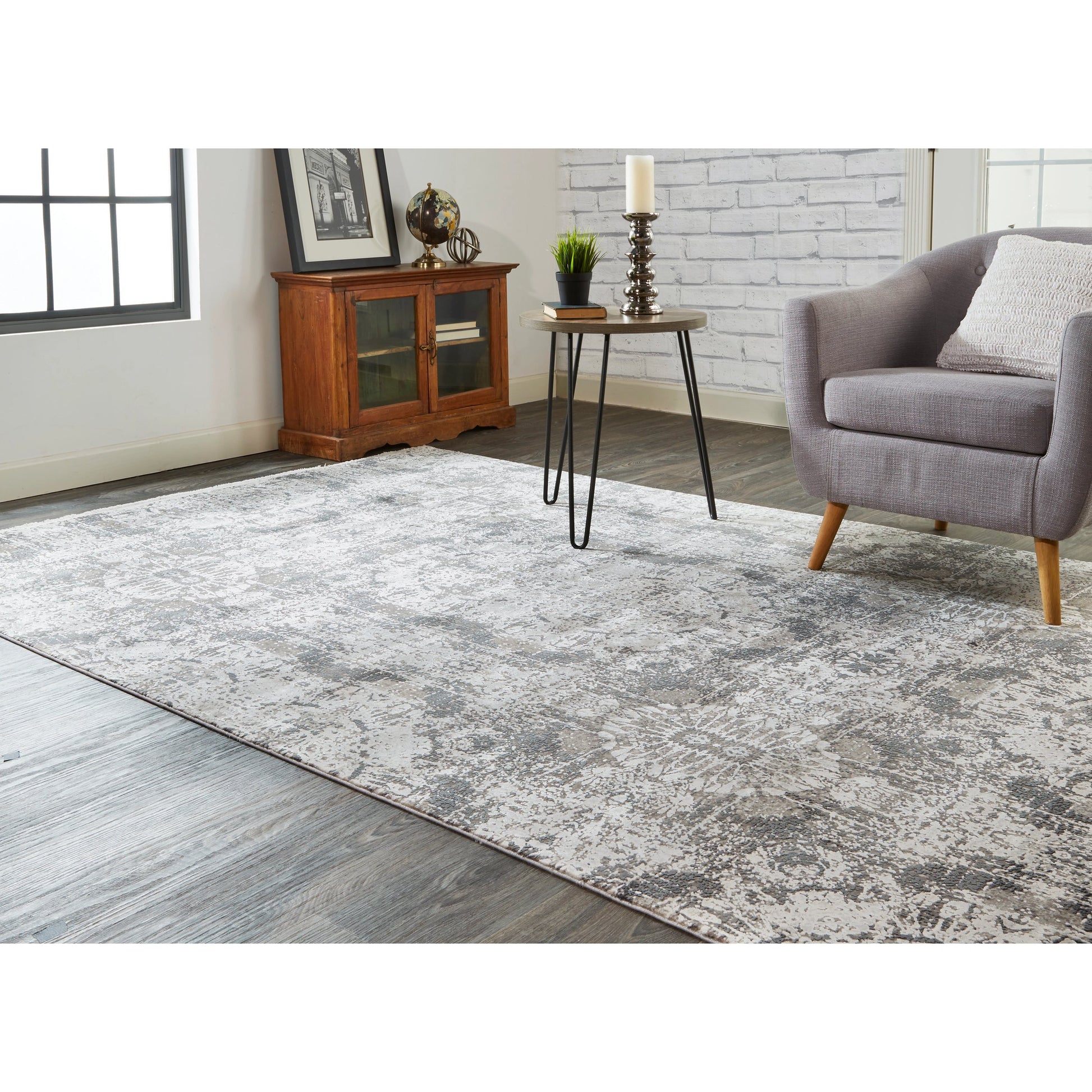 Cadiz Rug - 3989F by Feizy in gray, ivory, taupe. Made from viscose, acrylic in a unique style.