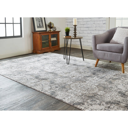 Cadiz Rug - 3989F by Feizy in gray, ivory, taupe. Made from viscose, acrylic in a unique style.