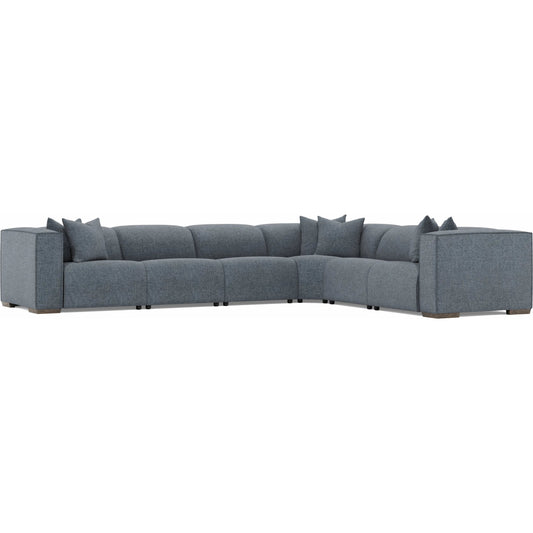 Bliss Fabric 6 Piece Power Motion Sectional by Bernhardt in blue. Made from fabric in a unique style.