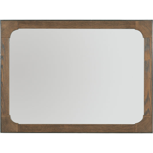 Chapman Mirror by Hooker Furniture in sorrel. Made from white oak, metal, mirror in a modern style.