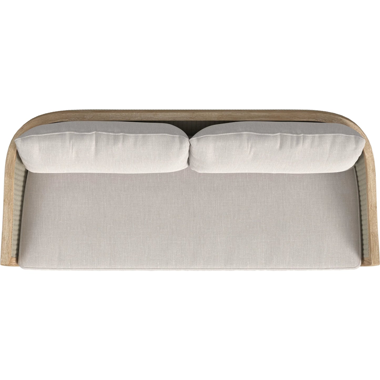 005 SI-2318670 | Additional Silo | Cambria Outdoor Sofa by Sunset West in light wood. Made from teak in a rustic style.