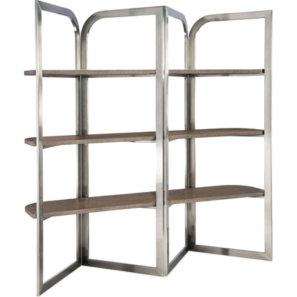 Modern Mood Etagere by Hooker Furniture. Made from oak veneers, metal in a modern style.