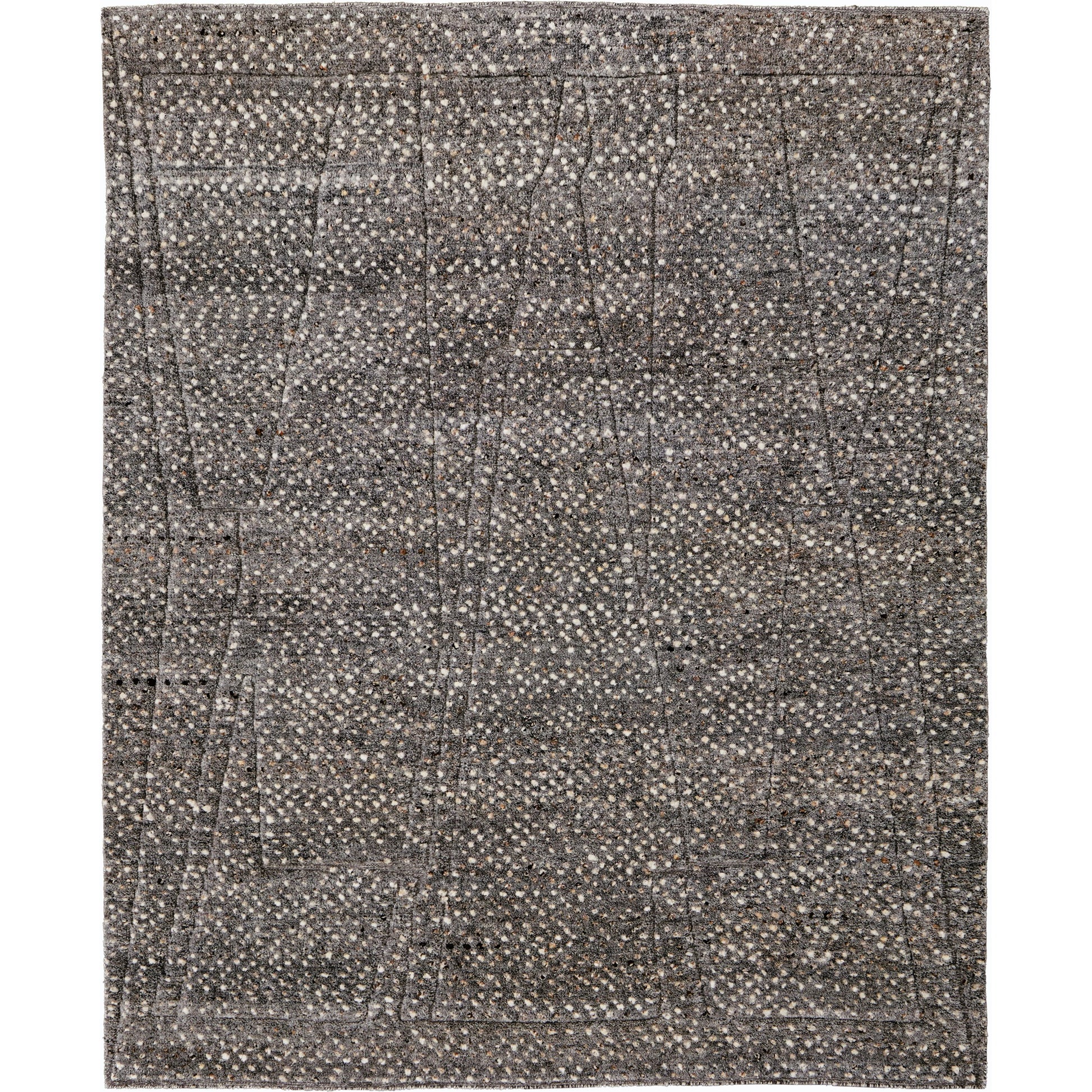 Dering Polka Dots Rug - T27T6042 by Thom Felicia by Feizy Rugs in gray, tan, taupe. Made from wool in a unique style.