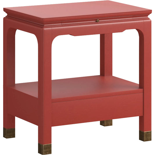 Eave Bedside Table by A.R.T. Furniture. Made from poplar, parawood solids in a eclectic & global style.