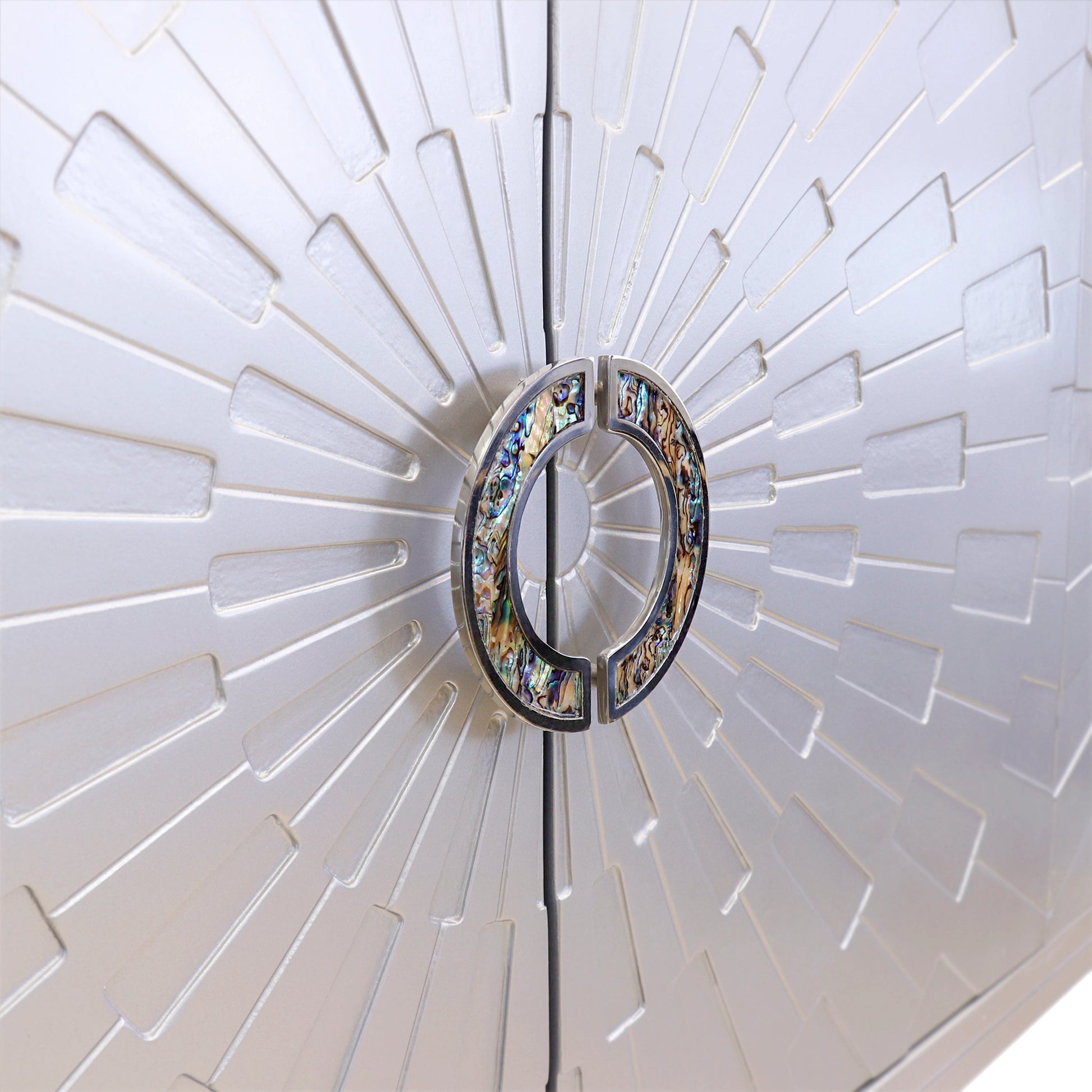 Luna Sideboard by Pasargad Home in silver and silver. Made from unique in a modern style.