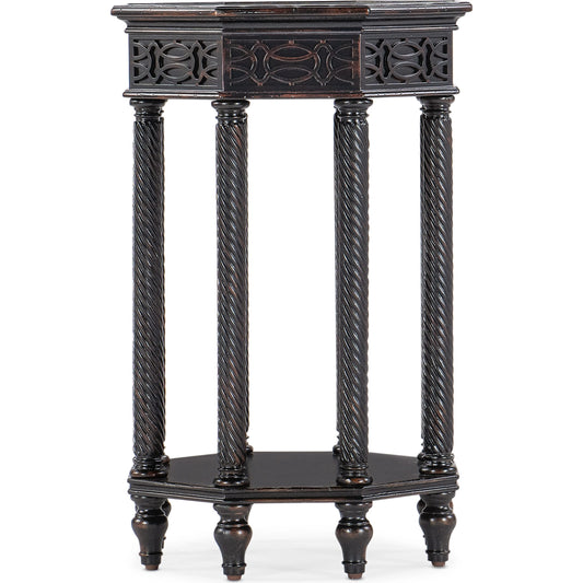 Charleston Side Table by Hooker Furniture in black cherry. Made from cherry veneers in a traditional style.