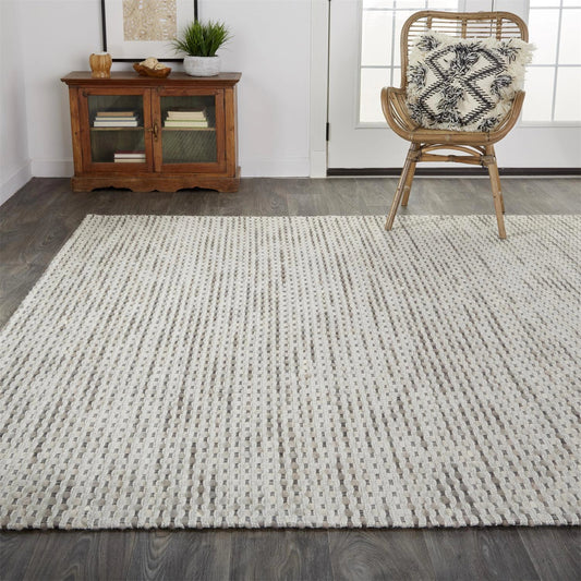 Joss Casual Gradient & Rug - JSS8834F by Feizy in silver, taupe. Made from wool in a unique style.