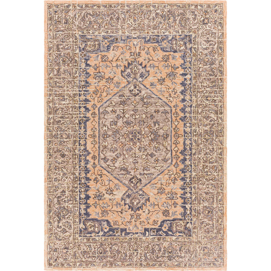Urfa Rug - 29187 by Surya in dusty coral, medium gray, gray, charcoal, light beige. Made from 100% wool in a unique style.