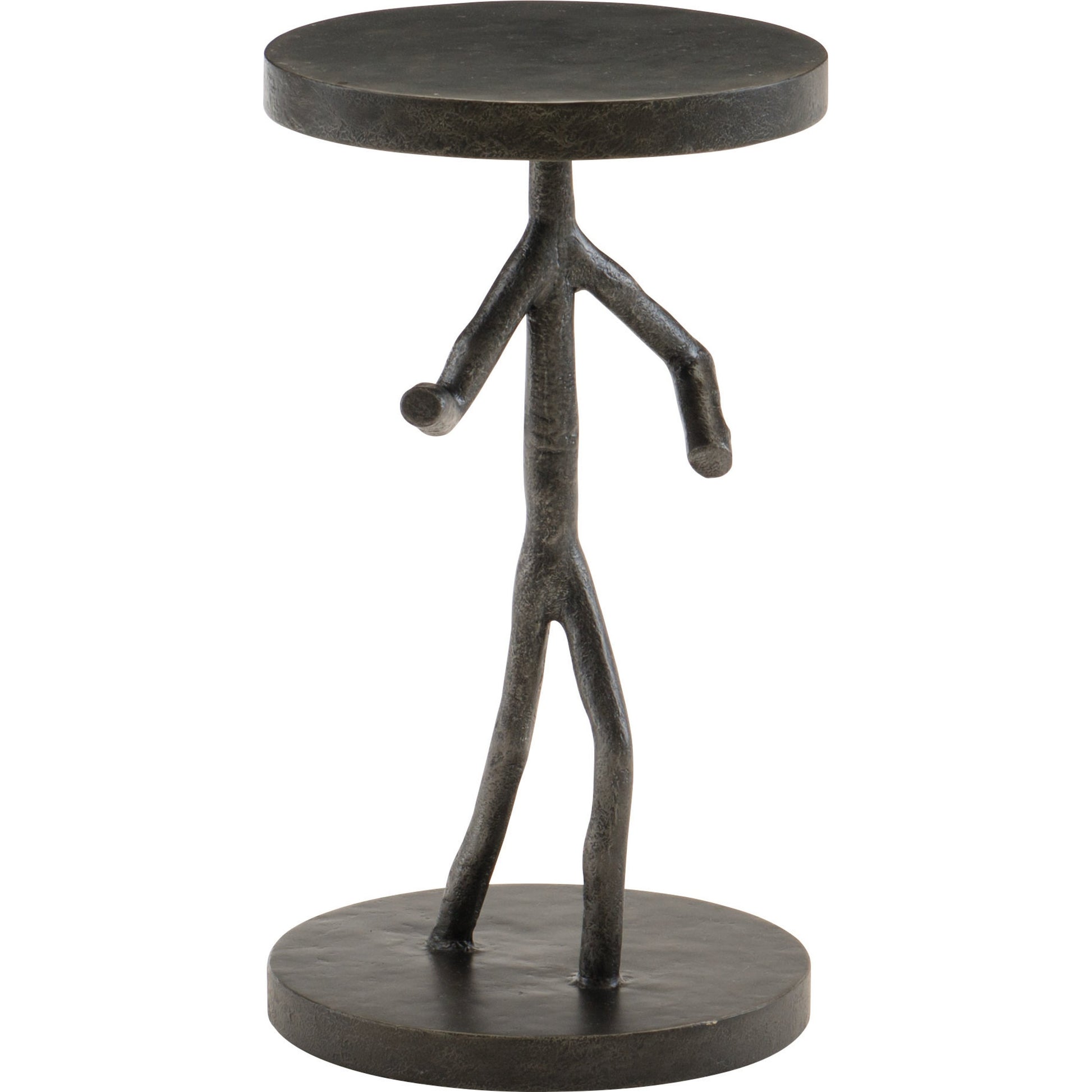 Theo Figure Table by Bernhardt in black. Made from cast iron, metal in a unique style.