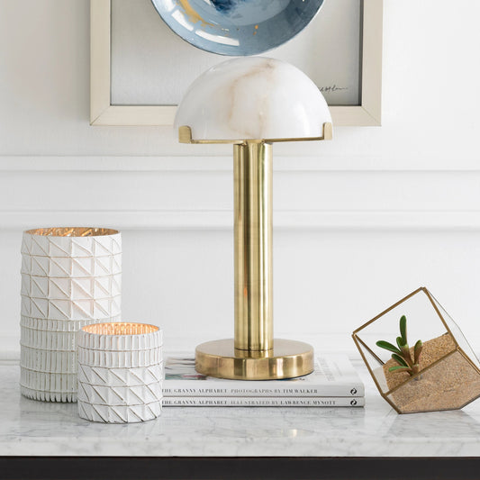 Ursula - 21876 by Surya in multi. Made from stone, glass, metal in a modern style.