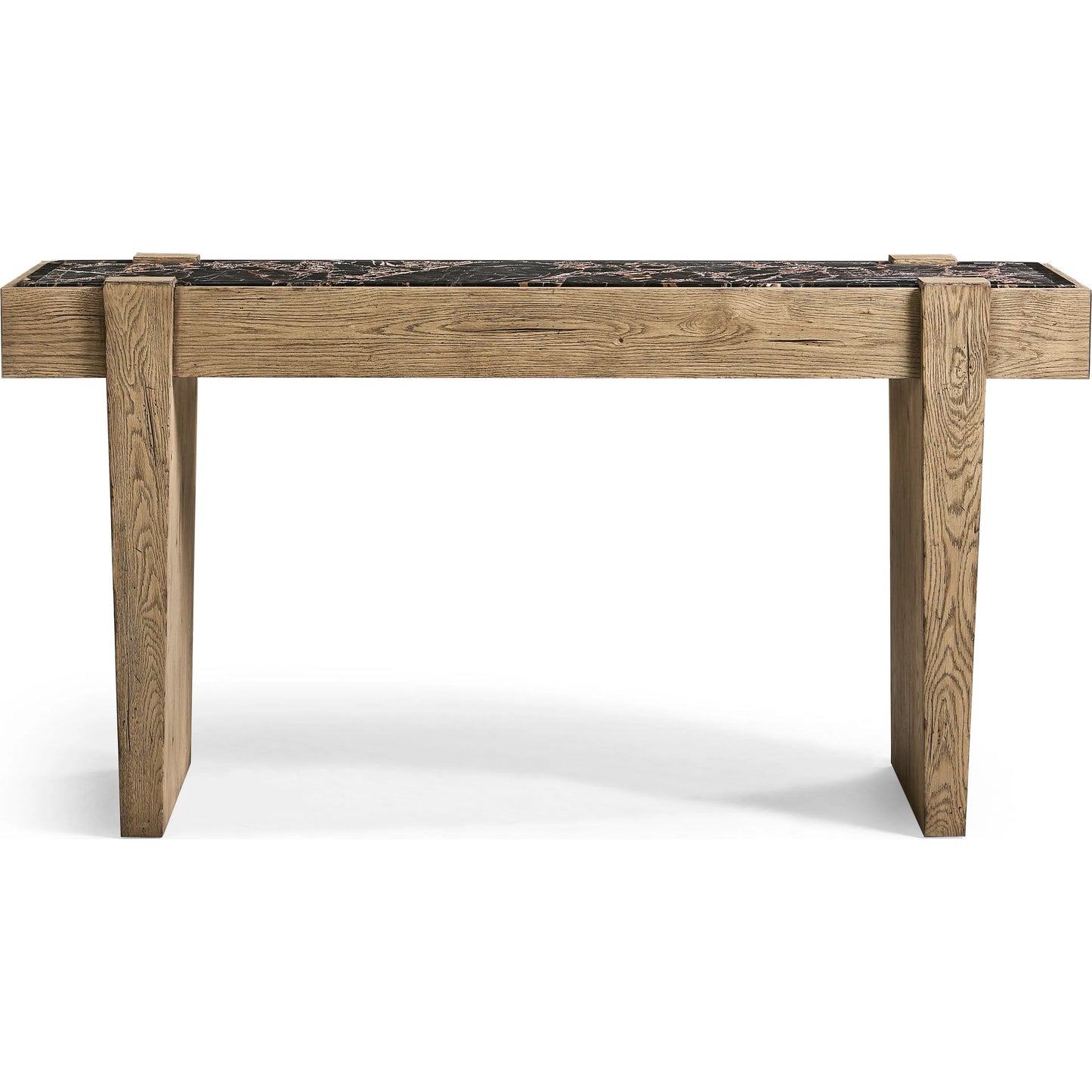 003 SI-2462589 | Additional Silo | Echo Canyon Marble Console by Jonathan Charles in faded oak. Made from oak veneer in a cottage & farmhouse style.