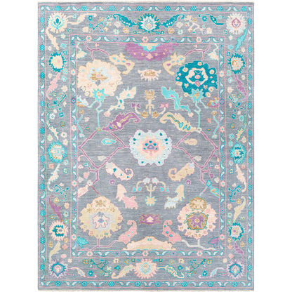 Ushak Rug - 26652 by Surya in wheat, light pink, blue, light blue, mauve, gray. Made from 100% wool in a unique style.