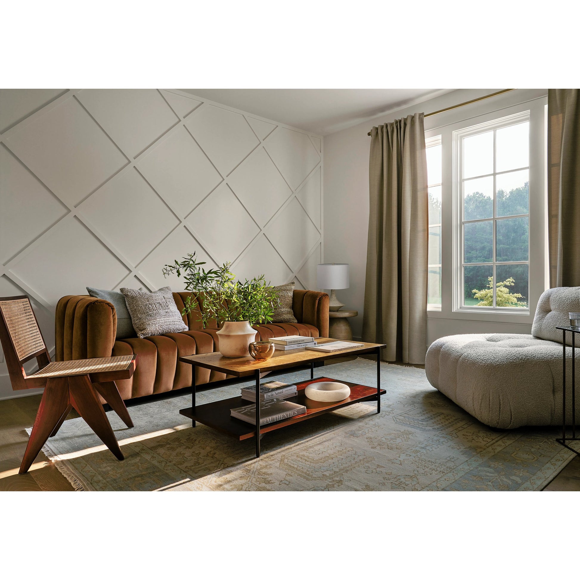 Ushak Rug - 495635 by Surya in sky blue, sandstone, pale gold, ivory. Made from face: 100% wool, warp: 65% cotton, 35% polyester in a unique style.