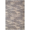 Gray, Dark Blue, White, Brown / 3'2" x 4'11"