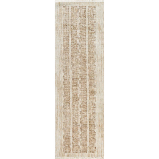 Usonia Rug - 500391 by Livabliss in white, brown. Made from face: 100% polyester, warp: 100% cotton in a unique style.