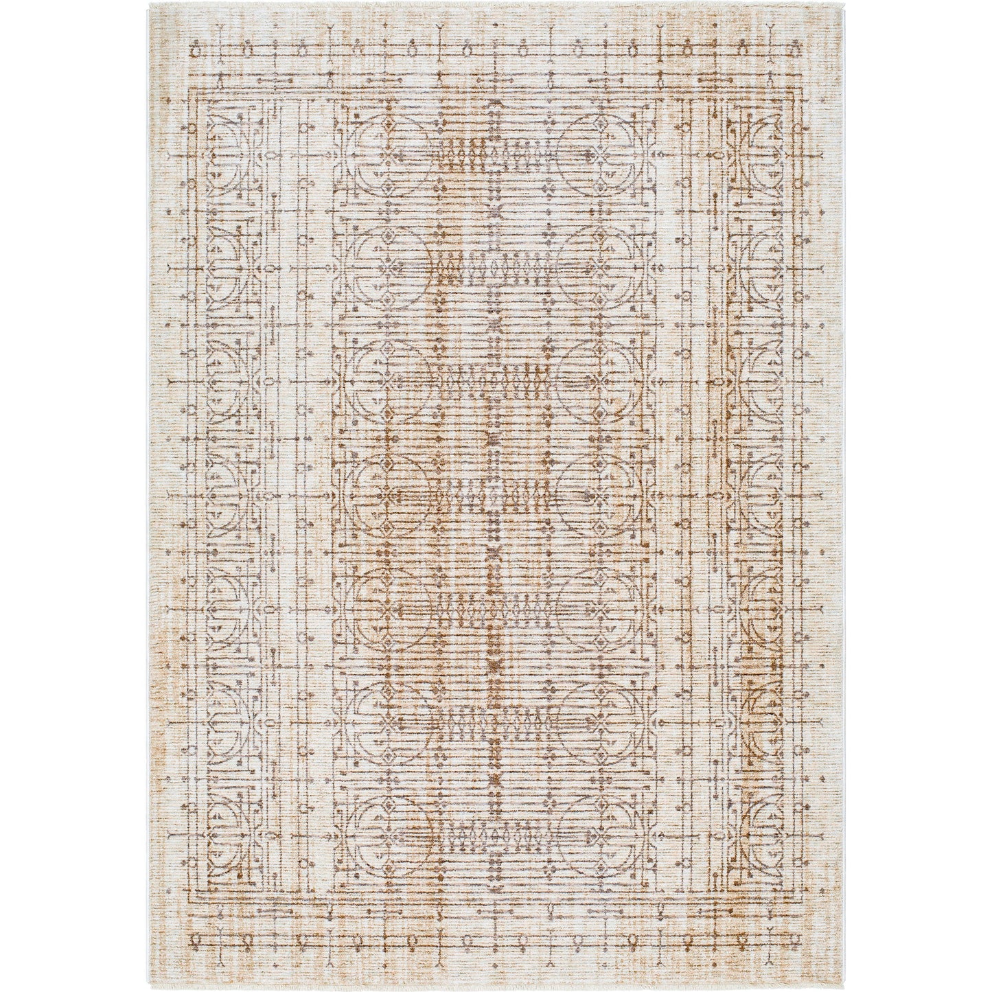 000 SI-2054067,SI-2054068,SI-2054069,SI-2054070,SI-2054071 | Primary Silo | Usonia USO-2304 Rug by Livabliss in white, gray, brown. Made from face: 100% polyester, warp: 100% cotton in a unique style.