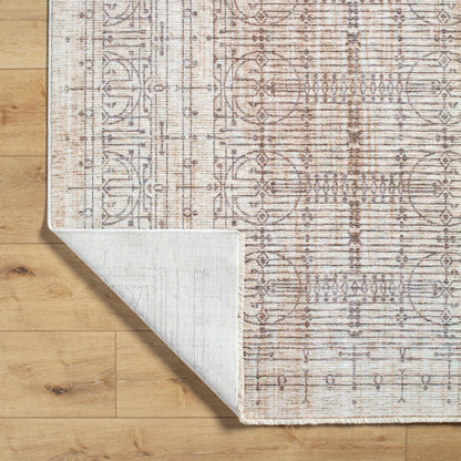 Usonia USO-2304 Rug by Livabliss in white, gray, brown. Made from face: 100% polyester, warp: 100% cotton in a unique style.