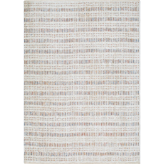 Usonia Rug - 500438 by Livabliss in white, brown, gray, dark blue, rust. Made from face: 100% polyester, warp: 100% cotton in a unique style.