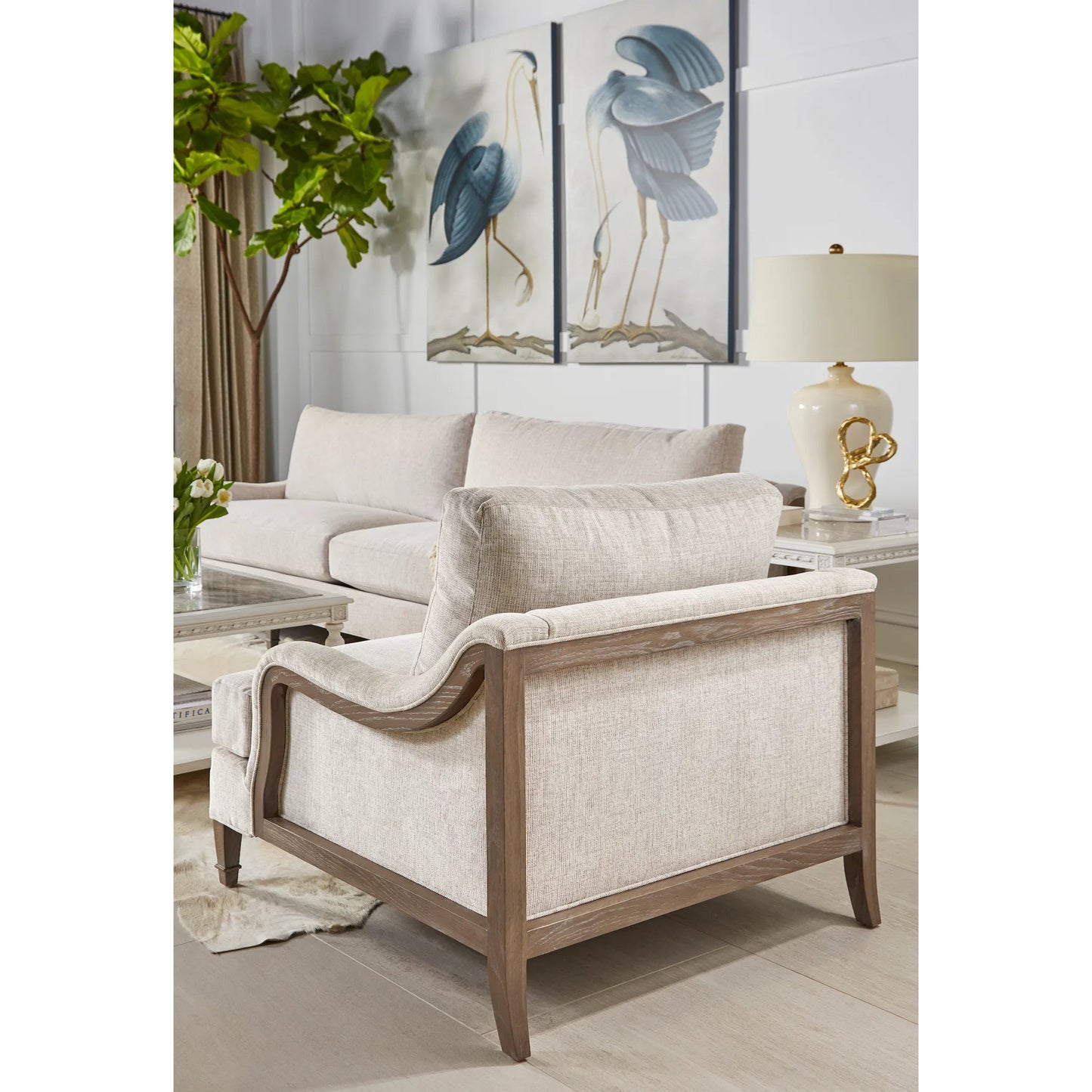 004 SI-2263406 | Lifestyle | Tresco Lounge Chair by A.R.T. Furniture in tan, dove and smoked. Made from polyester in a transitional style.