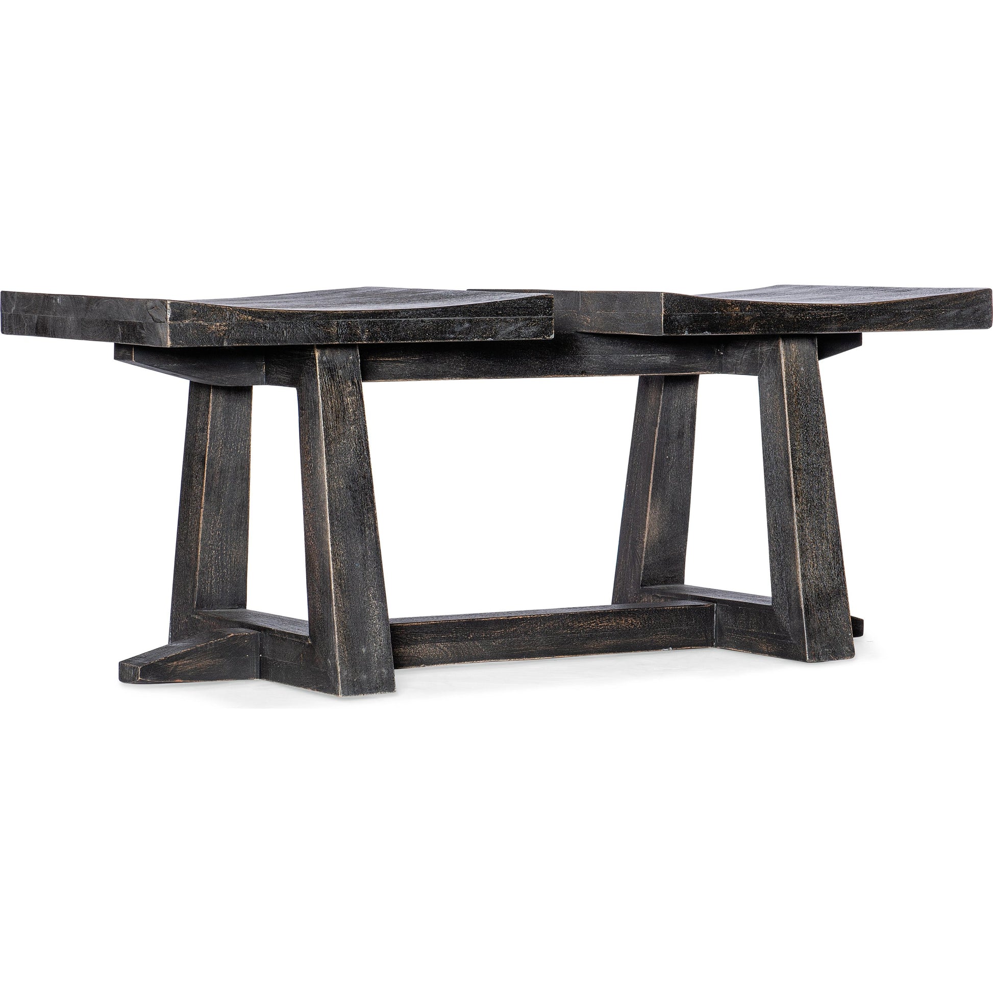 Commerce & Market Arness Tandem Bench by Hooker Furniture in black. Made from mango wood in a modern style.